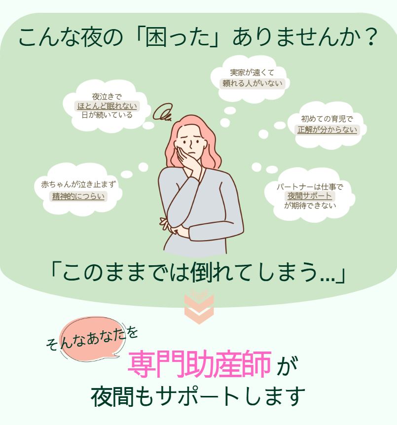 専門助産師が夜間もサポート